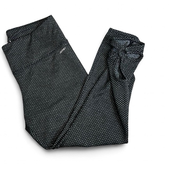 Jockey-  Capri Leggings-  M Black /Gray / Floral Cutout on leg - Picture 1 of 8